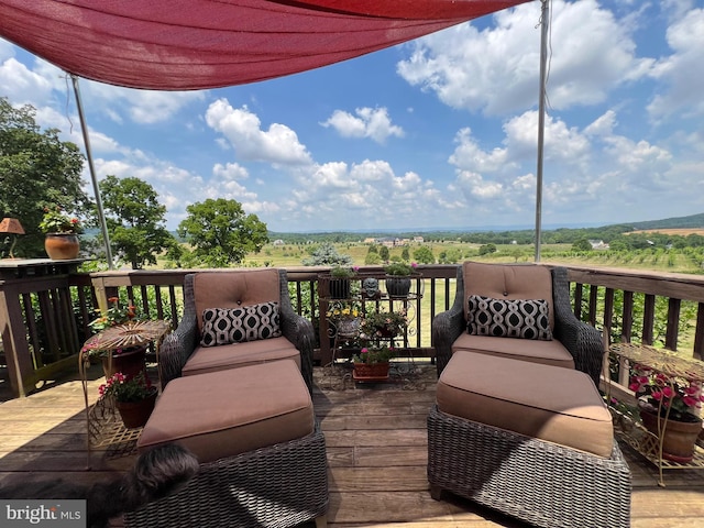 deck with outdoor lounge area