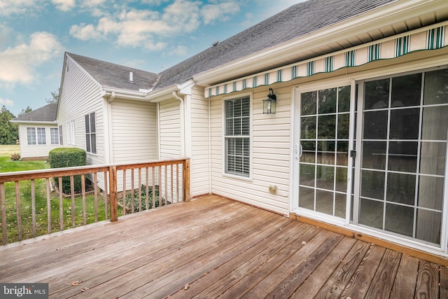 view of wooden deck