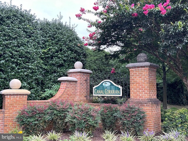 view of community sign