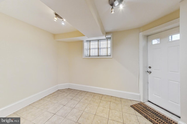 view of tiled entrance foyer