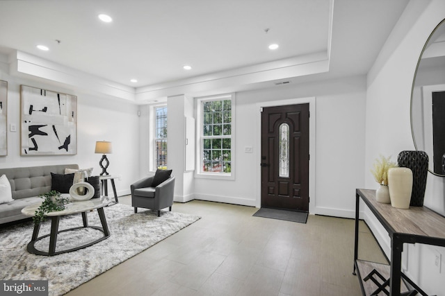 entryway featuring light hardwood / wood-style floors