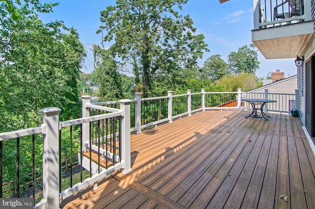 view of wooden deck