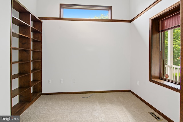 view of carpeted spare room