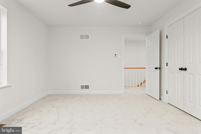 spare room featuring ceiling fan