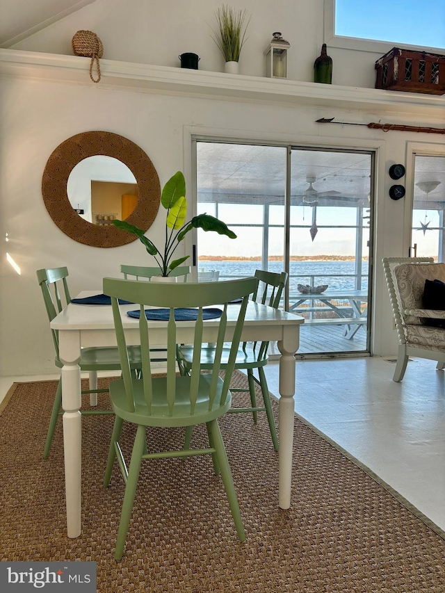 dining area featuring plenty of natural light