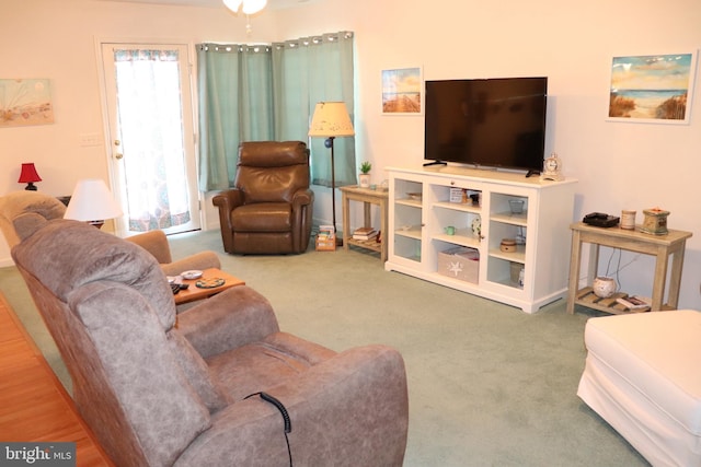 view of carpeted living room