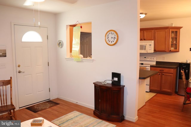 entryway featuring light wood-type flooring