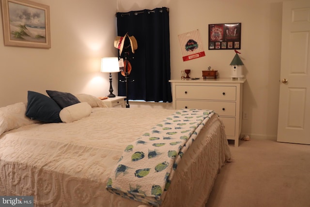 view of carpeted bedroom