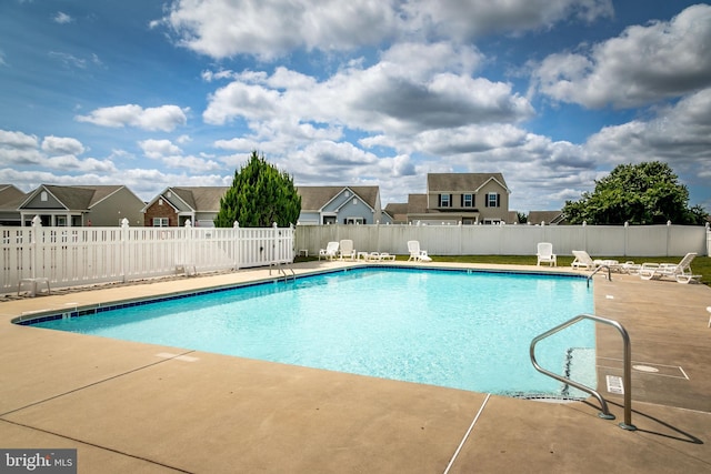 view of pool with a patio area