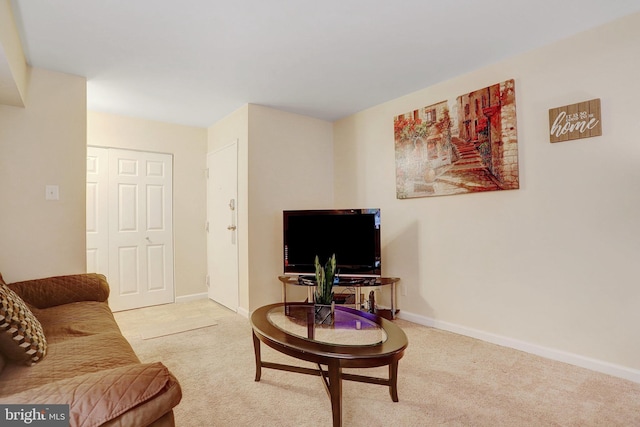 view of carpeted living room