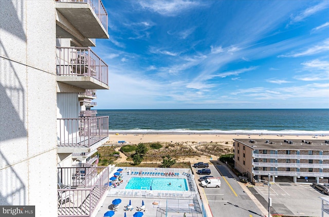 water view featuring a view of the beach