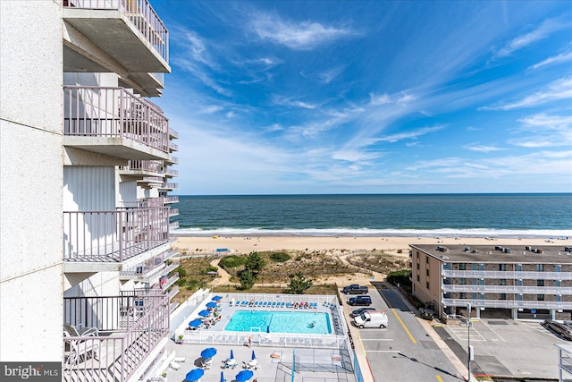 water view with a beach view