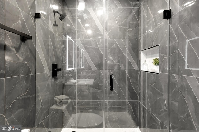 bathroom with walk in shower