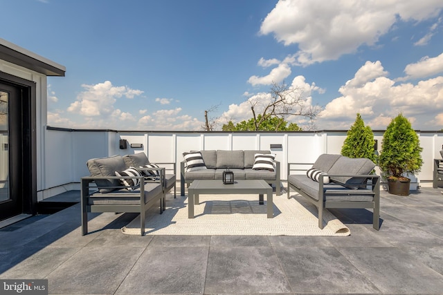 view of patio / terrace featuring an outdoor hangout area