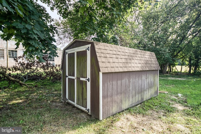 view of shed