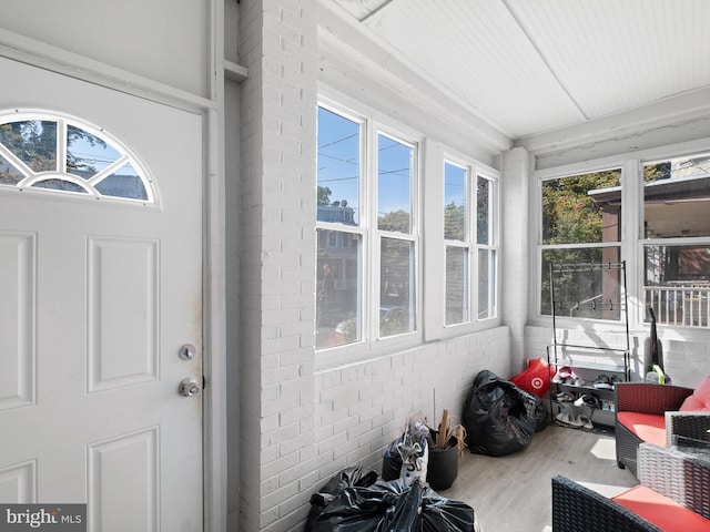 view of sunroom / solarium