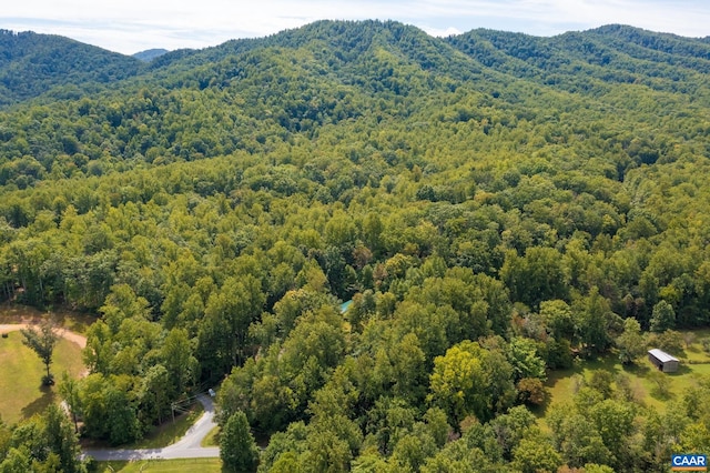 drone / aerial view with a mountain view