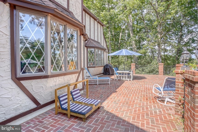 view of patio / terrace with area for grilling