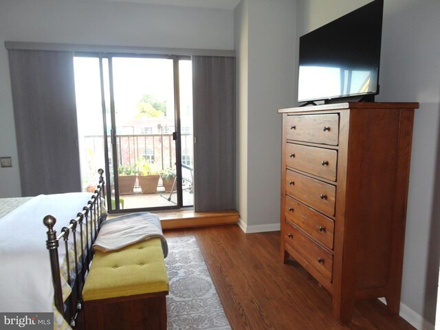 hall with dark hardwood / wood-style floors