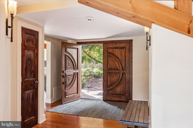 entryway featuring wood-type flooring