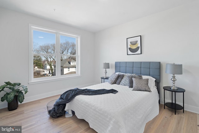 bedroom featuring light hardwood / wood-style flooring