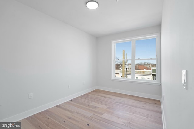 empty room featuring light hardwood / wood-style flooring