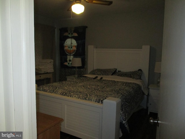 bedroom with ceiling fan