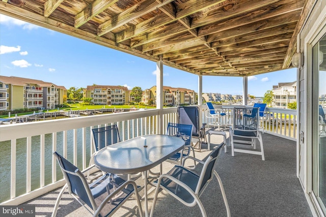 balcony featuring a residential view