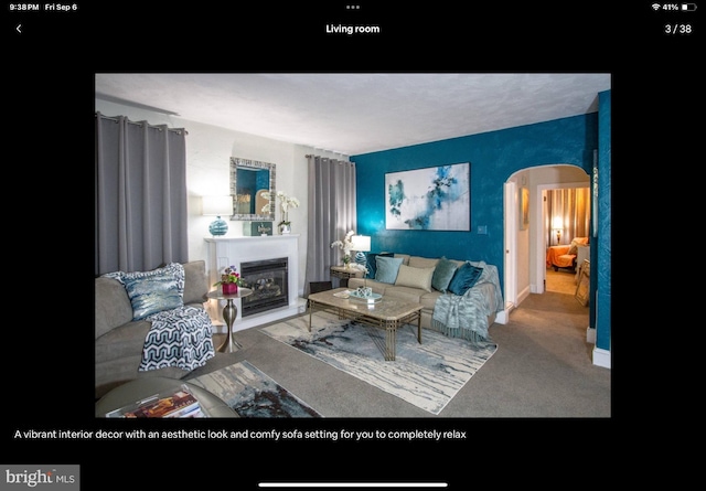 view of carpeted living room