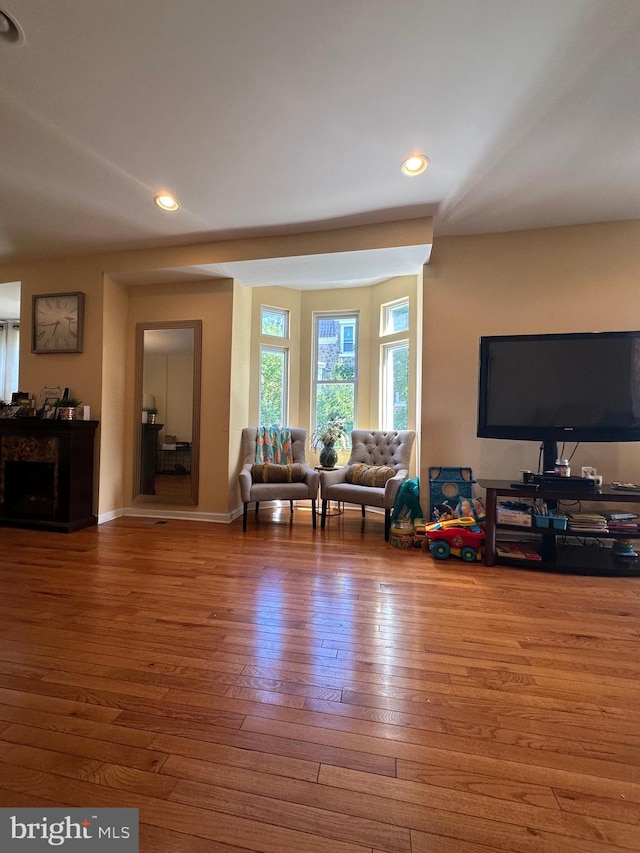 interior space with wood-type flooring