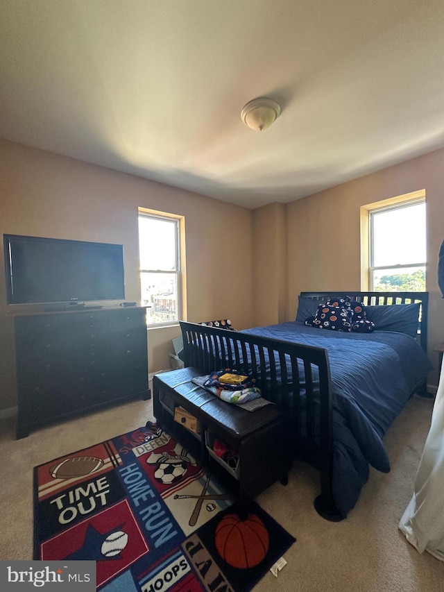 view of carpeted bedroom