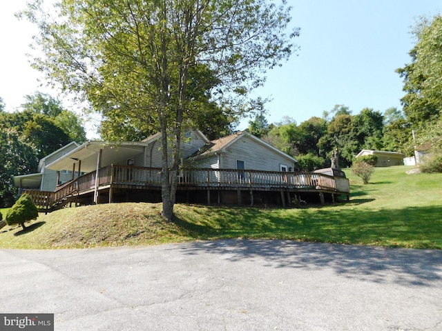 exterior space featuring a deck