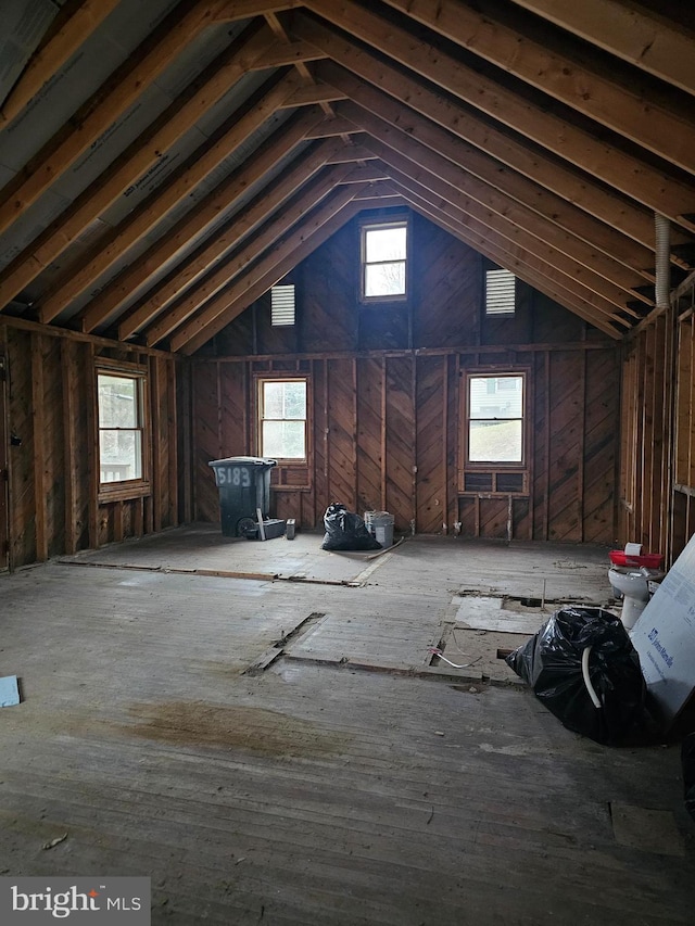 view of attic