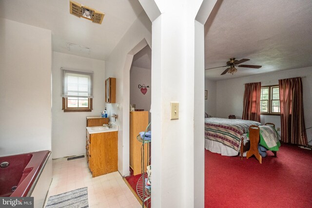 bedroom with a textured ceiling