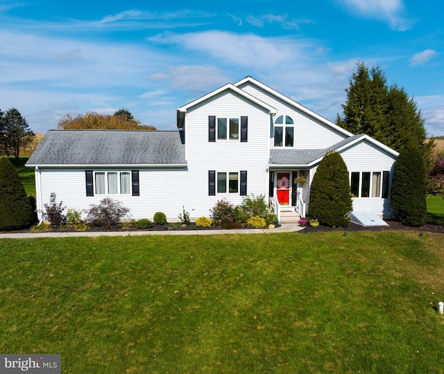 view of property with a front yard