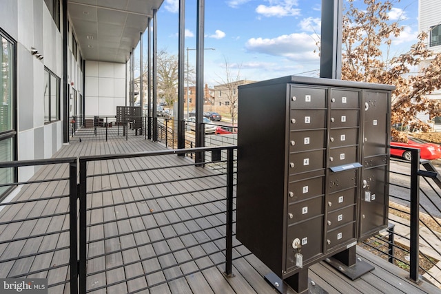 exterior space featuring mail boxes