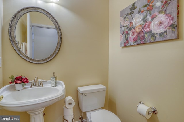 bathroom with sink and toilet