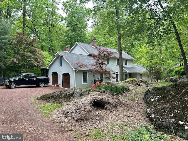 view of front of home featuring a garage