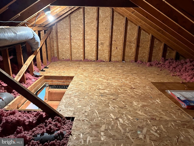 view of attic