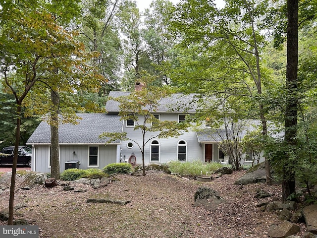 view of front facade with central AC unit