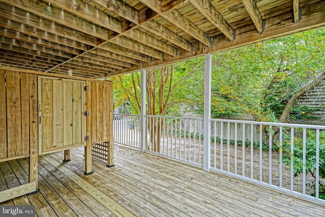 view of wooden terrace