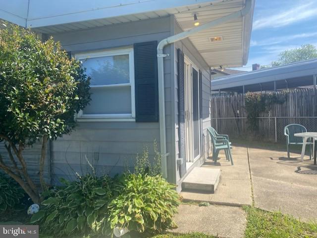 view of home's exterior featuring a patio