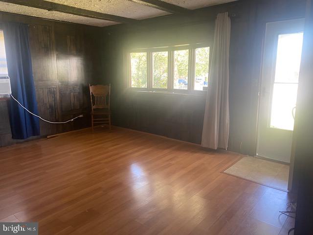 spare room with hardwood / wood-style floors