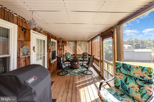 view of sunroom