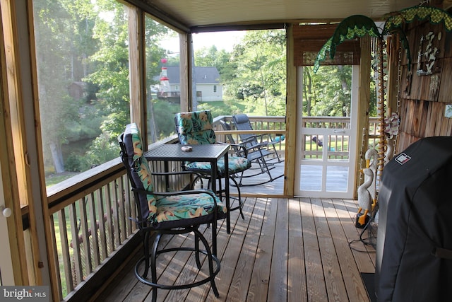 view of sunroom