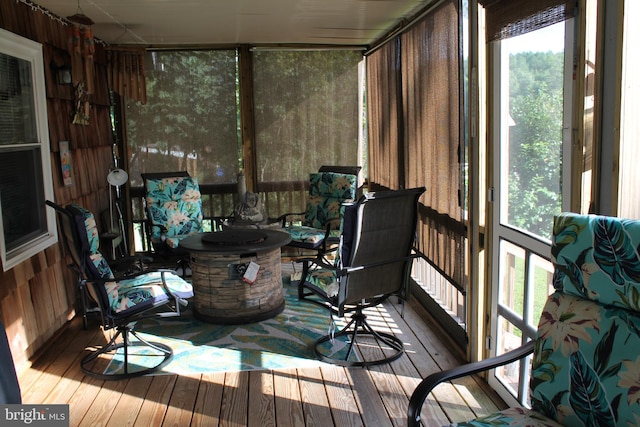 view of sunroom