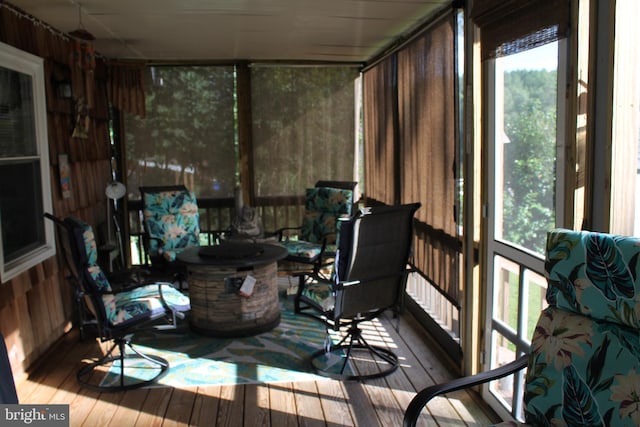 view of sunroom