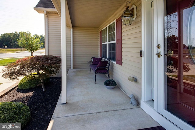 view of patio with a porch