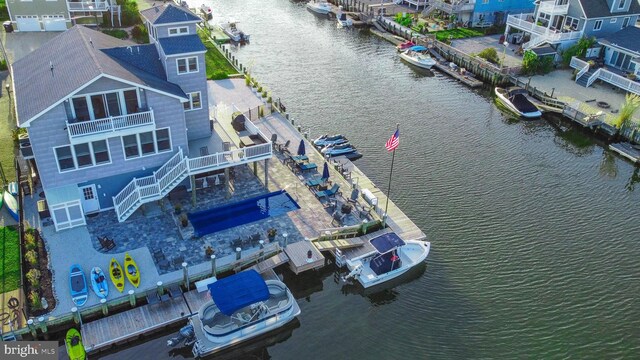 view of water feature featuring a boat dock