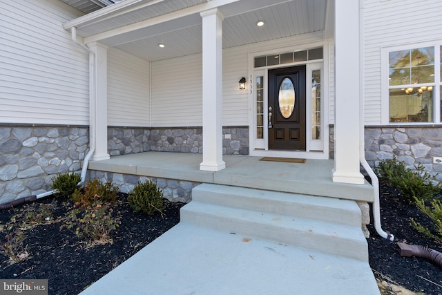 1333 German Driveway, Hanover, MD 21076 - property entrance featuring stone siding and a porch